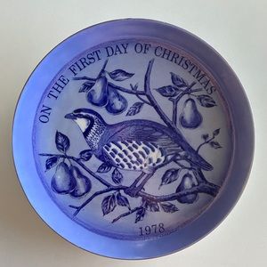 Vintage On the First Day of Christmas Plate 1978